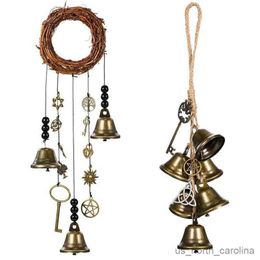 Garden Decorations Magical Witch Bells Wind Chimes Creative Window Ornament Crystal Hanging Handmade Hanging Witch Bells Garden Decor R230613