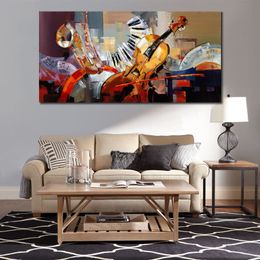 Abstract Music Canvas Art Harmonious Painting Handmade Musical Decor for Piano Room