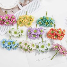 Dried Flowers 18PCS Fake Plant Silk Cherry Christmas Decoration for Home Wedding Scrapbook Wreath Stamen Diy Gift Candy Box Artificial