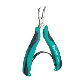 Tang Stainless Steel Without Tooth Bending Pliers 5 "Electronic Pliers Curved Cutting Pliers For Wire Wrapping Jewelry Handle Tool