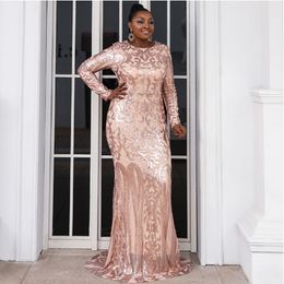 Plus size Dresses Size Wome Party Fashion Dragging Elegant Lady Evening Sexy Round Neck Long Sequin Dress For Female 230613