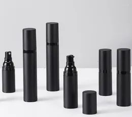 Storage Bottles 10PCS 15ML 30ML 50ML Black Airless Bottle Pump Lid For Serum/lotion/emulsion Liquid Foundation/recovery Complex Cosmetic