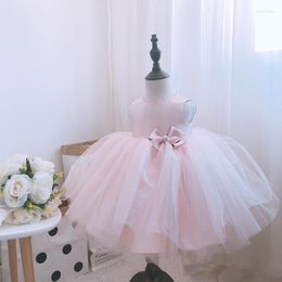 Girl Dresses Beads Tulle 1st Birthday Dress For Baby Clothes Summer Infant Baptism Mesh Princess Party Christening Gown