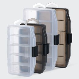 Storage Boxes Bins 5 Grids Compartments Organiser Container Visible Plastic Fishing Lure Box Tackle Bead Screw Holder Case Frosted 230613