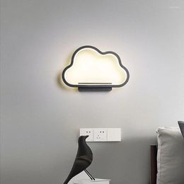 Wall Lamps Modern Led Lamp Bedroom Bed Background Decoration Simple Warm Children's Room Cloud