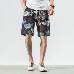 Men's Shorts fashion printed men cotton shorts men's casual shorts drawstring waist bermuda shorts S-4XL drop ABZ262 230613