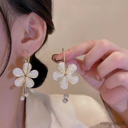 Fashion Trend Exquisite Transparent Flower Tassel Earrings Ladies Senior Jewellery Birthday Party Gift R230613