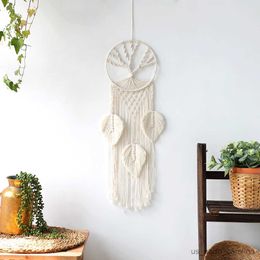 Garden Decorations Large Wall Hanging Home Decor Cotton Rope Tassel Woven Wall Hanging Room Decoration R230613