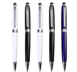 Universal Metal Touch Ballpoint Pen Business Gift pen Black White Blue 3pcs Set 0.7mm ball pen