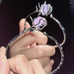 Charm Bracelets Fashion Glacier Lava Purple Rose Women Ins Design Sense Cold Wind Hand Jewellery To Girlfriend Jewellery Gift