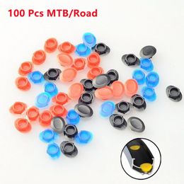 Bike Wheels 100pcsbottle MTB Road Tyre Pad Steel Ring Hole Plug Polychrome ABS Plastic Bicycle Rim Wheel Spare Parts 230612