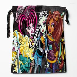 Storage Bags Monster High Drawstring Custom Printed Receive Bag Compression Type Size 18X22cm