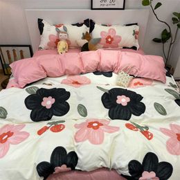 Bedding sets Pastoral Ins style Floral Duvet Cover Bed Sheet case Twin Full Queen Size Four Pieces Bedding Set Kids Girls Home Decor Z0612