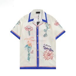 Mens Fashion Flower Tiger Print Shirts Casual Button Down Short Sleeve Hawaiian Shirt Suits Summer Beach Designer Dress Shirts M-3XL qqw2