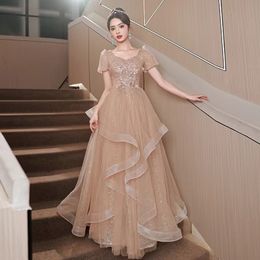 Luxury Prom Dresses Beads Appliques Ruffles High Side Split Sexy Celebrity Party Prom Dress Robe De Mariage Reception Dress evening gowns for woman graduation dress