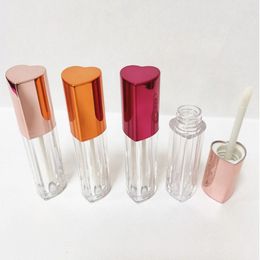 Storage Bottles 2023 3ML Empty Lip Gloss Tubes Heart-Shaped Liquid Lipstick Packaging Glaze Private Label Container 25/50pcs