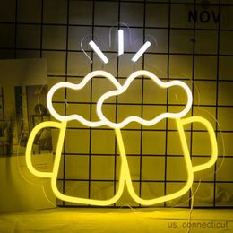 LED Neon Sign Led Neon Sign Beer Cheers Design Hanging Night Light Bar Room Decoration Lamps R230613