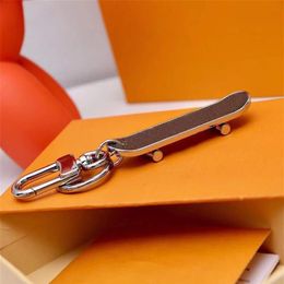 Branded Skateboard Keychains Stainless Steel Creative designed Keychain Brown Black Pendant Accessories with Box 949A221b170S