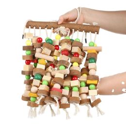 Toys Large Medium and Small Parrot Bites Toy Large Bunch of Building Blocks Waterfall Pet Bird Toy