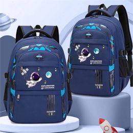 Backpacks Kids Backpack Cartoon Astronaut Teenages Schoolbag Primary Waterproof Backpack Boys Girls Orthopedic Mochila Infantile 230612