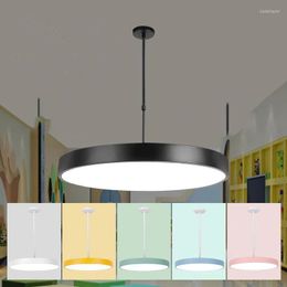 Pendant Lamps Nordic Led Lamp Minimalist Round Ceiling Light Circle Hanging Chandelier For Living Room Dining Lights