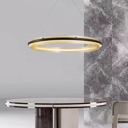 Chandeliers Minimalism Modern Led Chandelier Living Room Dining Luxury Round Home Decoration Bedroom Fixtures Nordic Table Light