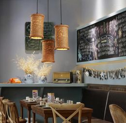 Pendant Lamps American Country Loft Iron Rope Light Personality Retro Restaurant Bar Cafe Lamp Kitchen Dining Lustre Pendente