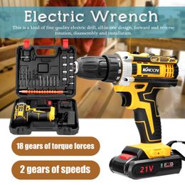Boormachine 21V Impact Cordless Screwdriver Cordless Drill Impact Electric Drill Power Tools Hammer Drill Electric Drill Mini Power Driver