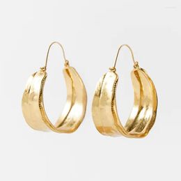 Dangle Earrings Vedawas 2023 Vintage Textured Hoop For Women Boho Trendy Metal Maxi Gold Color Irregular Statement Jewelry