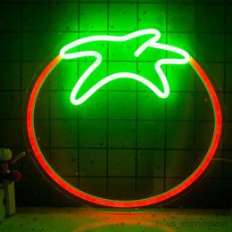 LED Neon Sign Tomato Shaped Neon Sign LED Lighting Hanging Lamp For Shop Restaurants Gamer Room Decor Gift R230613