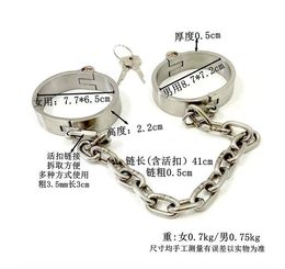 Beauty Queen Metal stainless steel movie props shackles Prisoners play toys for men and women