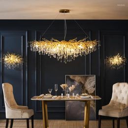Chandeliers Led Art Chandelier Pendant Lamp Light Modern Luxury Nordic Simple Crystal Living Dining Room Bedroom Kitchen Home Decor Hanglamp