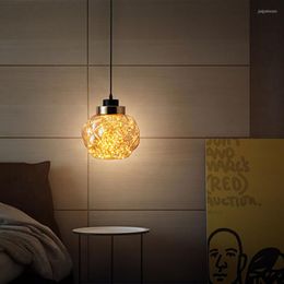 Pendant Lamps Modern LED Lights Glass Living Room Light Fixtures Decor Lighting Bedroom Hanging Indoor Dining Bedside