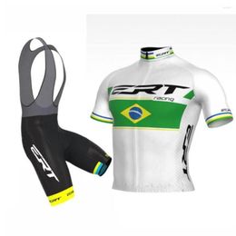 Racing Jackets Ert Cycling Jersey Bike Men's Sets Summer 2023 Gel Shorts Bib Complete Mtb Male Pro Team Uniform Clothes Suit Bicycle