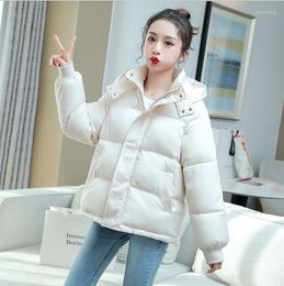 Women's Jackets Women's Cotton-Padded Jacket Short Hooded Casual Winter Loose Down Bread Ladies Coat M591