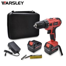 Boormachine Multifunction 21V Electric Drill Cordless Drill Double Speed Lithium Battery Household Mini Electric Screwdriver Drilling Tool