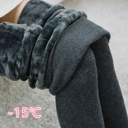 Women's Pants Winter Thick Plus Velvet Women Leggings Cold Weather -15 Degrees Centigrade Warm Fashion Casual For