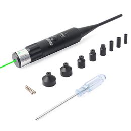 Green Laser Bore Sight Kits 177 To 50 Caliber Green Dot Boresighter With On Off Switch Calibrator For Hunting Rifle Scope3360119285H