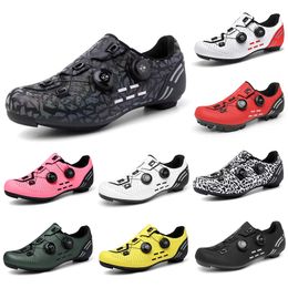 2023 cycling shoes men Black Red White Dark Green Grey Yellow Pink mens trainers outdoor sports sneakers Colour 9