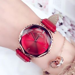 Wristwatches Luxury Rose Gold Women Watches 2023 Fashion Genuine Leather Quality Japan Movt Waterproof Female Wristwatch For Gift Clock