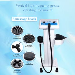 Vertical 5 Heads Fat Burning Vibrating Massager Instruments High Frequency Body Cellulite Reduction G5 Full Body Vibration Massage Machine