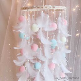 Garden Decorations Wind Chimes Art Chimes Girls Room Decorations Bedroom Accessories Bedroom Decoration Gift Handmade Feather R230613