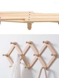 Hangers Adjustable Wooden Expanding Clothes Hanger Expandable Coat Rack Holder Shelf Hat Closet Wall Hook Home Decor