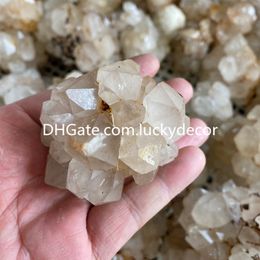 Beautiful Natural Raw Pineapple Quartz Gifts High Vibrational Irregular Skeletal Elestial Crystal Custer Point Lotus Flower Mineral Specimen Rock Collection