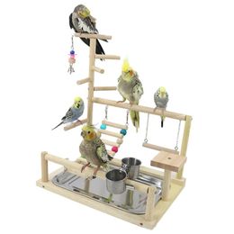 Toys Bird Perch Stand Toys Parrots Playstand Exercise Play Gym Feeder Exercise Activity Centre For Bird Toy Parrot Conure Cockatiel