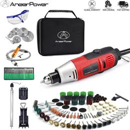 Boormachine 260W Mini Electric Drill Engraver Polishing Machine Rotary Power Tool Dremel Grinding Engraving Pen With Accessories 6.5mm Chuck