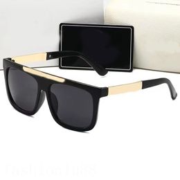 Mens sunglasses brown luxury sunglasses unique lentes de sol oversized geometric plated gold mirror legs squares Polarised designer sunglasses for woman PJ059 F23