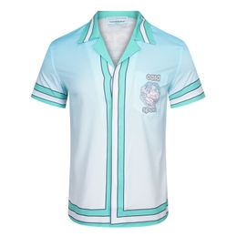 Fashion Designer Hawaii Beach Casual Shirt Set Summer Men's Business Shirt Short Sleeve Top Loose Shirt Asian size M-XXXL A20