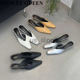 Slippers Fashion Women Slippers Close Toe Low Heels Mules Shoes Spring Summer Slides Casual Slip On Sandals 2023 Outdoor Flip Flops Mujer J230613