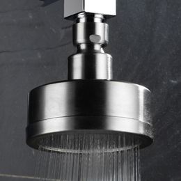 Badrum duschhuvuden 82118mm rostfritt stål duschhuvud badrum rund vattenbesparande tryck boost duschhuvud munstycke topp spray avtagbar tvättbar 230612